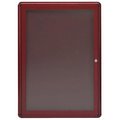 Aarco Aarco Products RAB3624BU 1-Door Design Enclosed Bulletin Board - Burgundy RAB3624BU